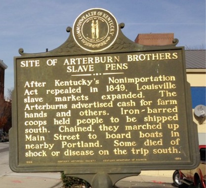 Site of Arterburn Brothers Slave Pens Historical Marker