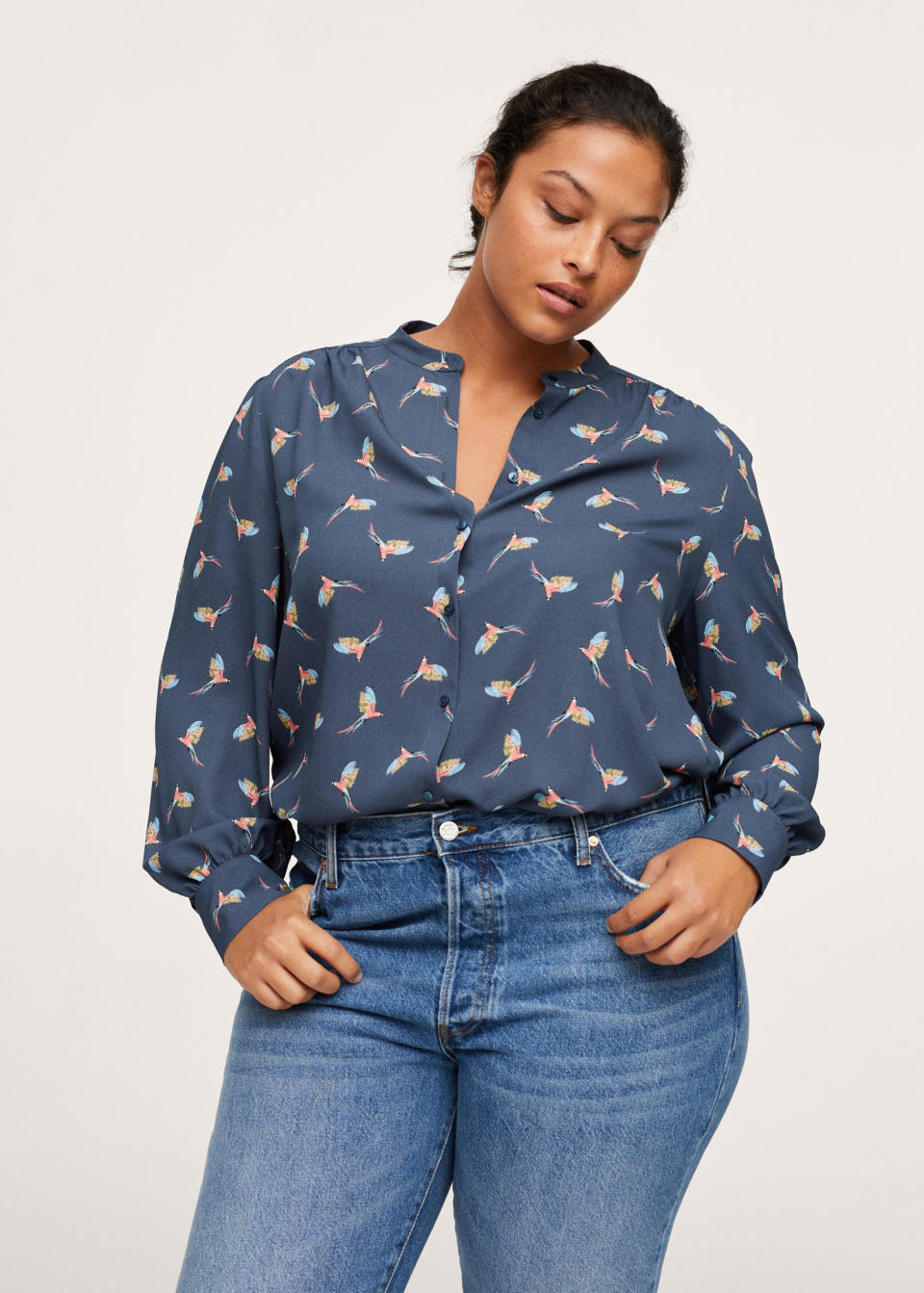 Blusa fluida estampada