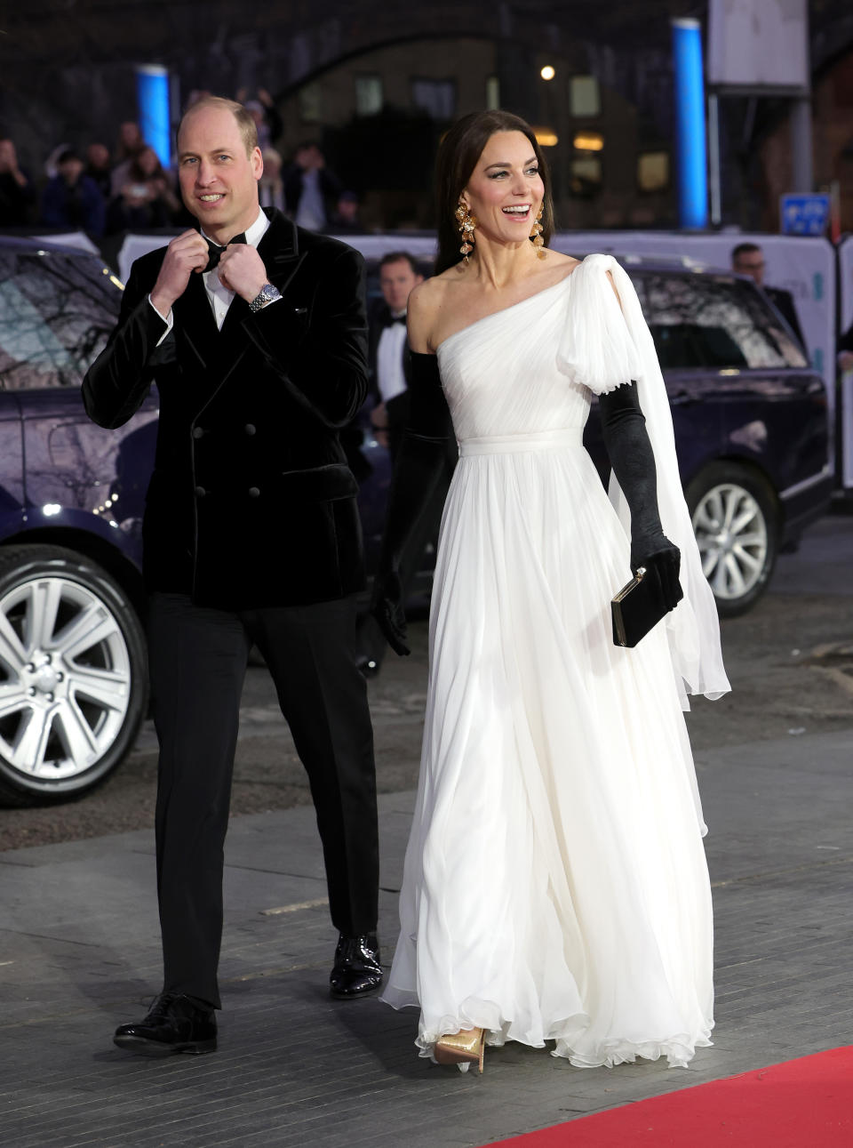 Catherine, Princess of Wales and Prince William, Prince of Wales attend the EE BAFTA Film Awards 2023 at The Royal Festival Hall