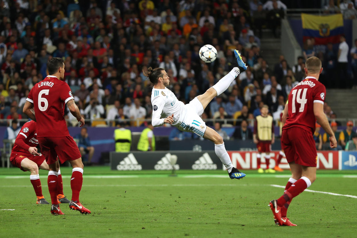 Gareth Bale scored the winner for Real Madrid in the Champions League final, just as he did back in 2014. (Getty)