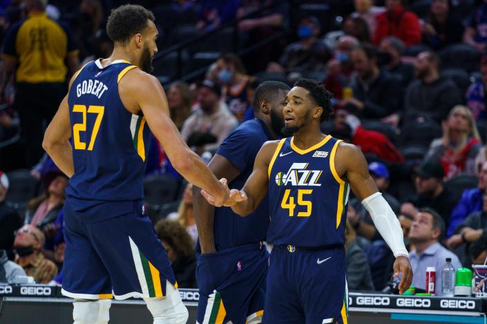 The Jazz may need to bring in some reinforcements to help Donovan Mitchell (right) and Rudy Gobert bring a title to Utah.