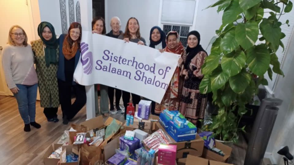 Members of the Sisterhood of Salaam Shalom prepare donations for a local charity. - Lisa Kaplan-Miller/Western Nassau Chapter/Sisterhood of Salaam Shalom