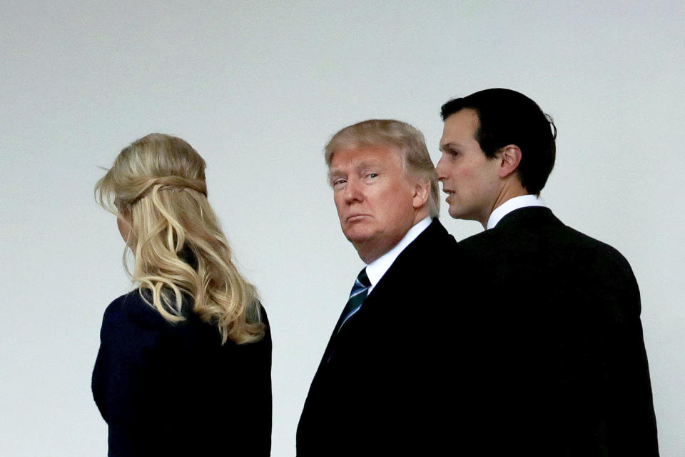 Donald Trump; Ivanka Trump; Jared Kushner Chip Somodevilla/Getty Images