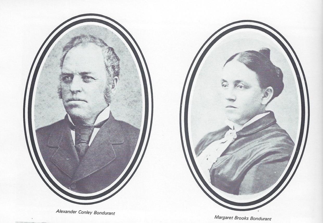 Alexander Conley Bondurant, a community founder who is the namesake of the Des Moines suburb, and his wife, Margaret.