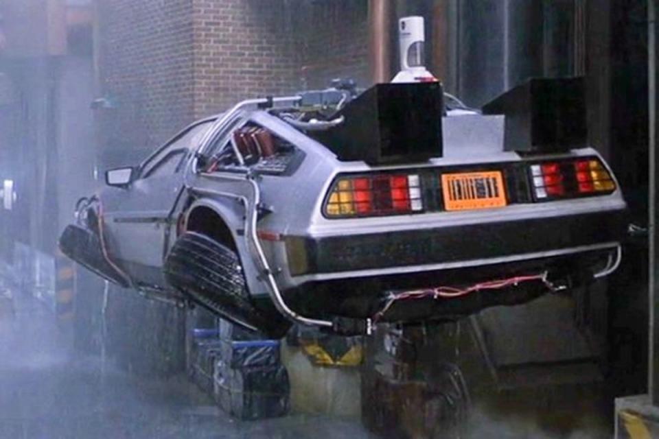 The iconic 80s DeLorean, complete with cold-fusion reactor (Amblin)