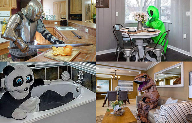 Staging is everything in real estate. Aliens or dinosaurs can't hurt. / Credit: Zillow