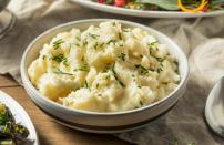 <p>Getting that creamy, delicious texture to your <a href="https://www.thedailymeal.com/best-recipes/garlic-mashed-potatoes?referrer=yahoo&category=beauty_food&include_utm=1&utm_medium=referral&utm_source=yahoo&utm_campaign=feed" rel="nofollow noopener" target="_blank" data-ylk="slk:mashed potatoes;elm:context_link;itc:0;sec:content-canvas" class="link ">mashed potatoes</a> can be easier said than done. If you find your potatoes are too dry, simply add in some more milk or cream, just a tablespoon or so at a time, until they attain the light, fluffy consistency you want. If you happen to have added in too much milk or if you didn’t drain your potatoes well enough after boiling them, there is a way to revive those soaked spuds.You can add in instant dehydrated potatoes one tablespoon at a time to even out your mixture. If you don’t have those on hand, put the potatoes back on the stove, stirring constantly over medium-low heat.</p>