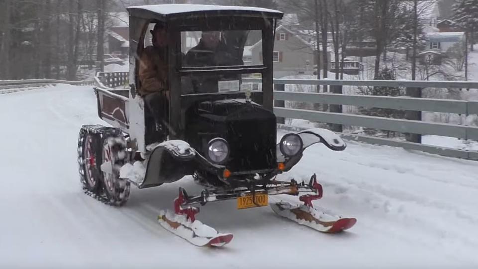 Ford Model T Snowmobiles Were Actually The Original Snowmobiles