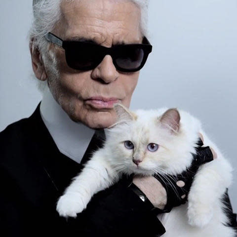 Choupette and Karl Lagerfeld