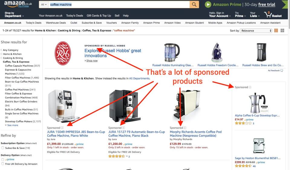 Amazon sponsored products