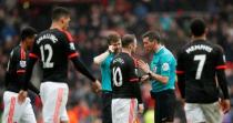Football Soccer - Sunderland v Manchester United - Barclays Premier League - Stadium of Light - 13/2/16 Manchester United's Wayne Rooney talks to referee Andre Marriner at the end of the match Action Images via Reuters / Lee Smith Livepic