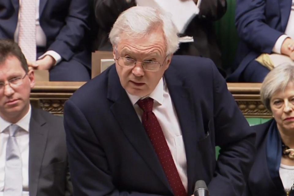 Brexit Secretary David Davis has come under fire for his comments on the Brexit deal: AFP/Getty Images