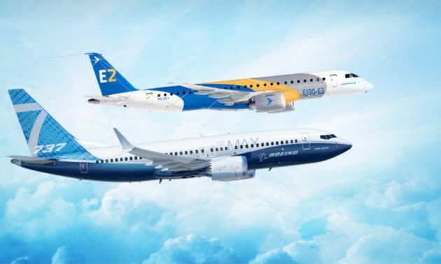 Embraer's E190-E2 and Boeing's 737 MAX 7