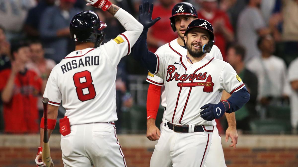 Braves' Marcell Ozuna GOES OFF with 2 homers + double vs. Dodgers in NLCS  Game 4 