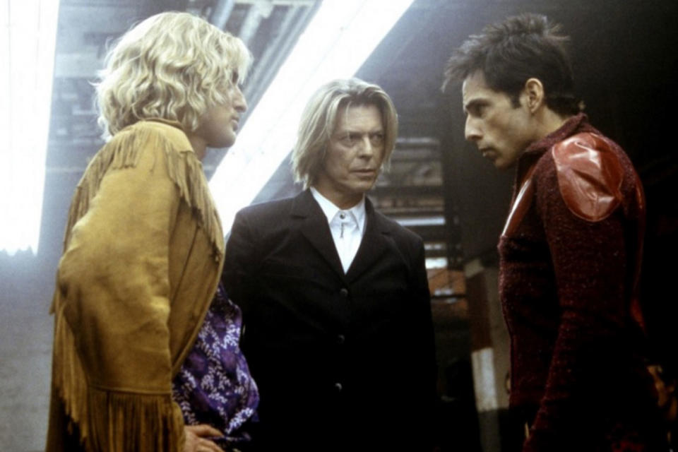 Owen Wilson, David Bowie, and Ben Stiller in 'Zoolander' (Credit: Paramount)