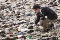 Shoes contributed to National Geographic Kids to set a Guinness World Records title for the largest collection of shoes to be recycled. <a href="http://kids.nationalgeographic.com/kids/?source=NavKidsHome
" rel="nofollow noopener" target="_blank" data-ylk="slk:(Photo by Becky Hale/National Geographic Kids);elm:context_link;itc:0;sec:content-canvas" class="link ">(Photo by Becky Hale/National Geographic Kids)</a>