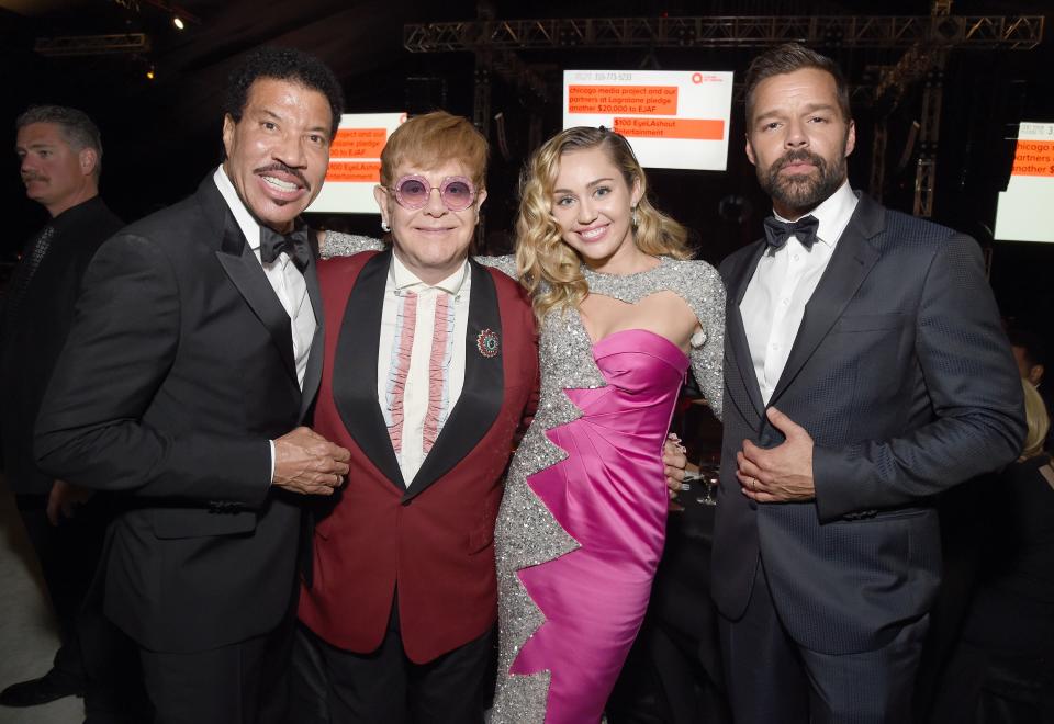 On the evening of the Academy Awards, the party doesn’t stop at Hollywood Boulevard. Across town, the Elton John AIDS Foundation hosted its annual Oscar viewing party and after-party.