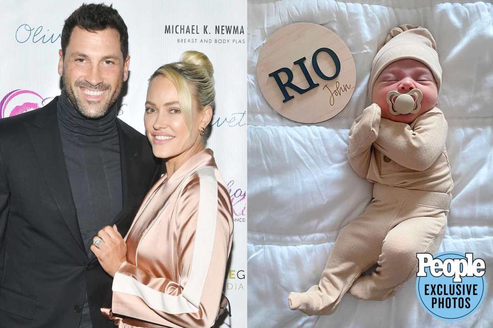 <p> courtesy Peta Murgatroyd and Maks Chmerkovskiy</p> Maks Chmerkovskiy and Peta Murgatroyd, newborn son Rio John