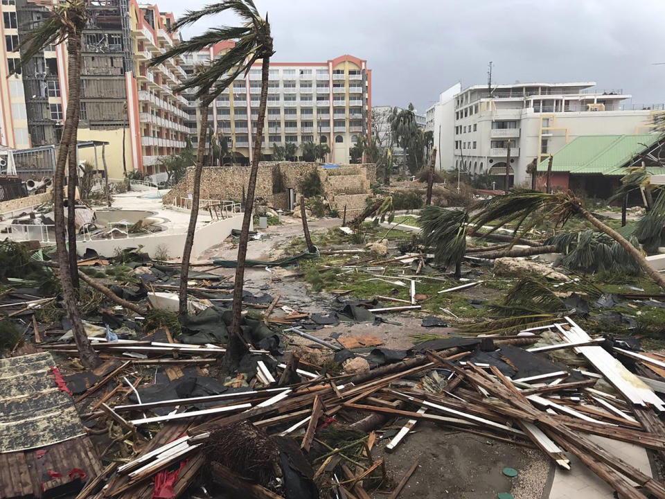 The island of St Martin has been devastated by Hurricane Irma (Jonathan Falwell via AP)