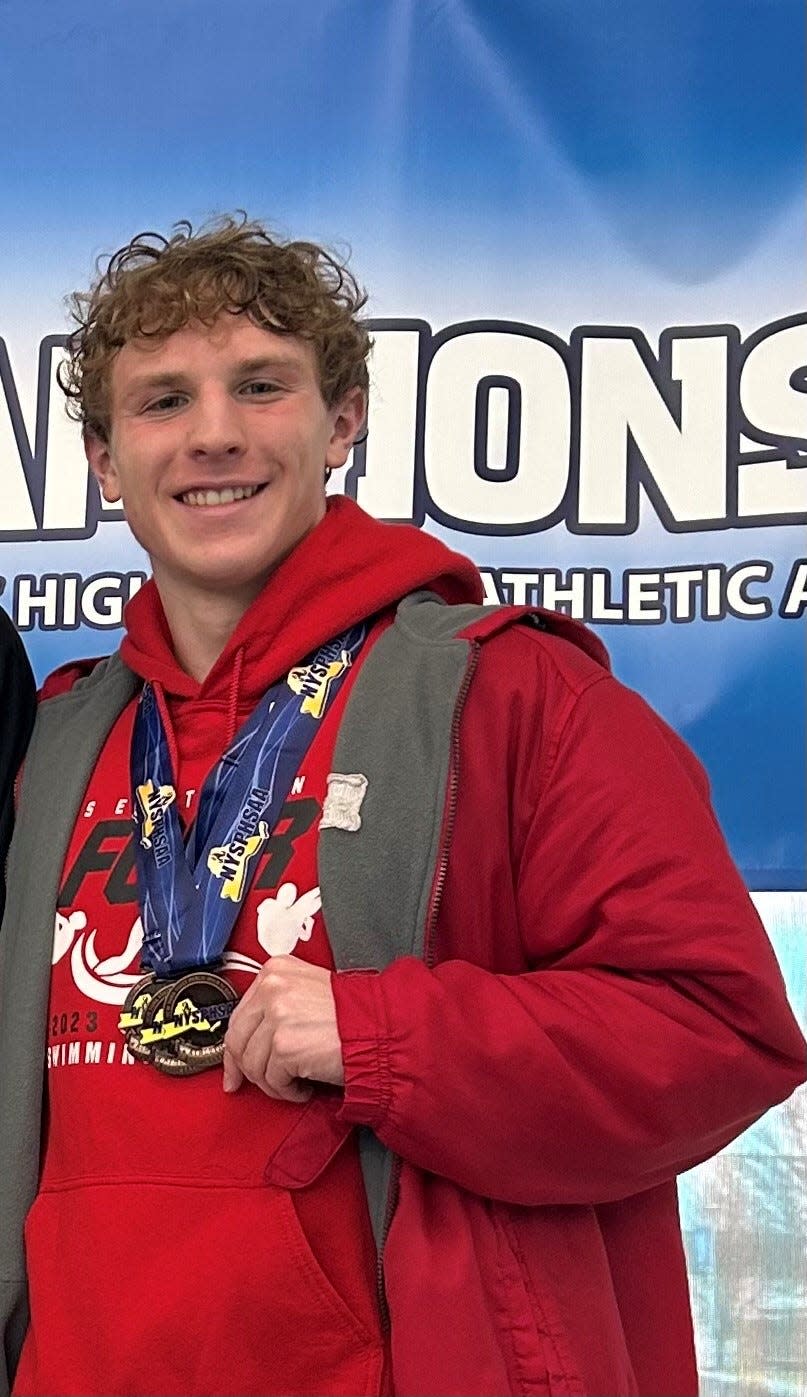 Tyler Schultz of the Chenango Valley boys swimming and diving team.