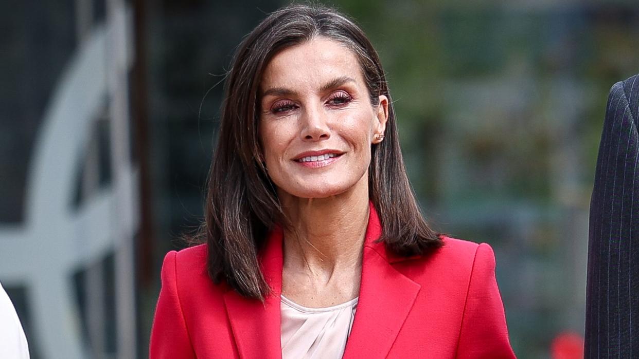 Queen Letizia of Spain attends a commemorative act for the Spanish participation in the Olympic Games Barcelona And Albertville 1992 at the COE 'Spanish Olympic Committee' on April 26, 2024 in Madrid, Spain. (Photo by Paolo Blocco/WireImage)
