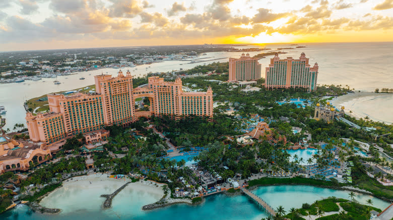 Atlantis Paradise Island aerial shot