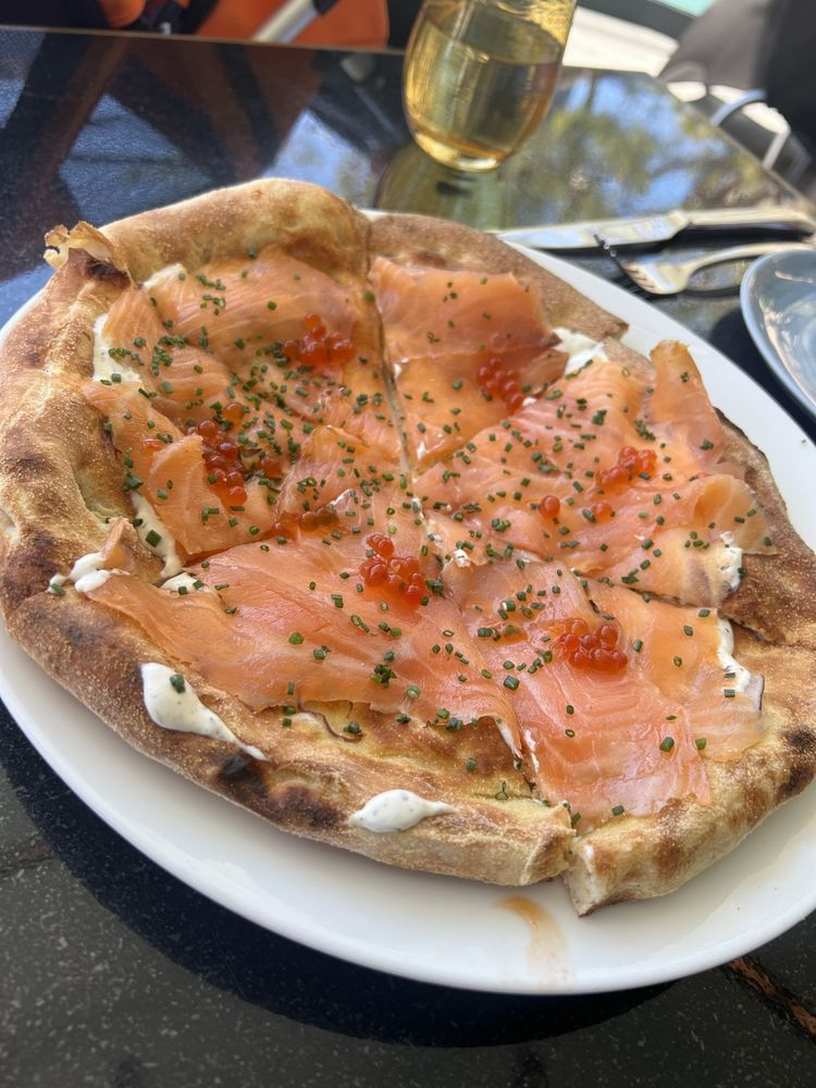 Spago salmon pizza yelp