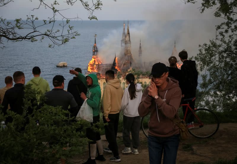 Aftermath of a Russian missile strike in Odesa