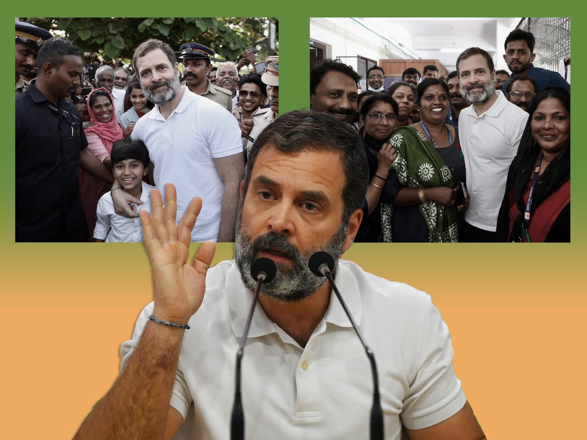 Prominent Indian opposition leader Rahul Gandhi has been disqualified from the country’s parliament after being convicted of defamation for insulting the ‘Modi’ surname in an election campaign speech (Getty/The Independent)