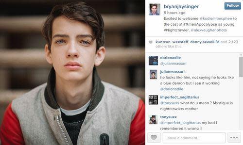 Kodi Smit-McPhee Cast As Young Nightcrawler in X-Men: Apocalypse