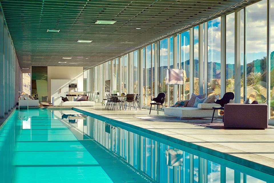 Indoor pool at an Airbnb rental