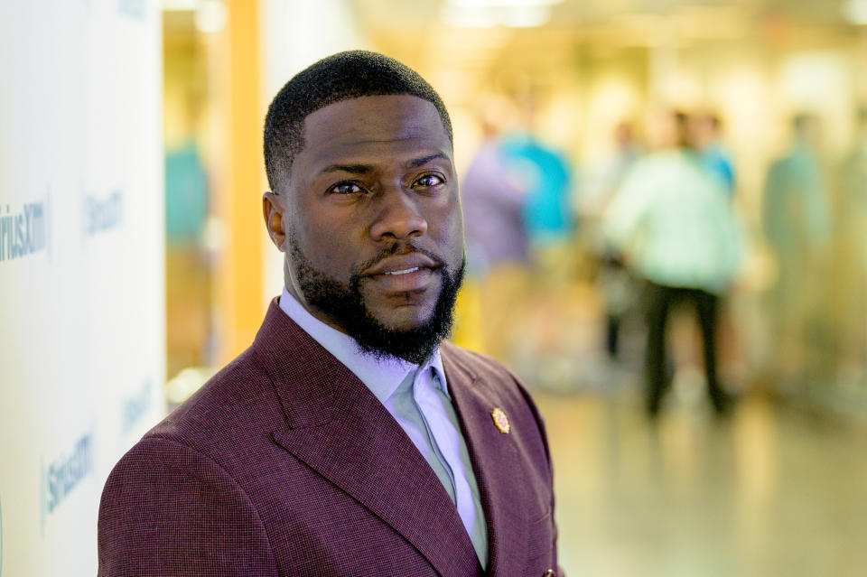 NEW YORK, NEW YORK - MAY 22: Kevin Hart visits "Sway In the Morning" on "Shade 45" with host Sway Calloway at SiriusXM Studios on May 22, 2019 in New York City. (Photo by Roy Rochlin/Getty Images)