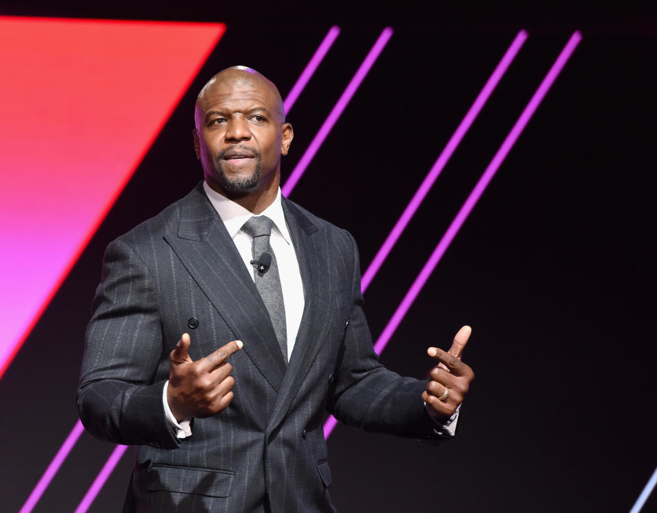 Terry Crews speaks onstage during The 2019 MAKERS Conference at Monarch Beach Resort on February 8, 2019 in Dana Point, California. (Photo by Vivien Killilea/Getty Images for MAKERS)