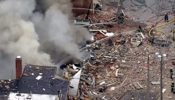 PHOTO: Fire crews respond to the RM Palmer Chocolate factory in West Reading, Pennsylvania, March 24, 2023. (WPVI)