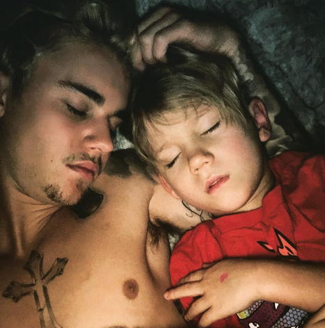 “My Favorite little man came for a visit,” Bieber wrote in February, giving us serious #brothergoals. (Photo: Instagram)