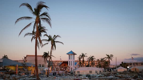 PHOTO: Remains of destroyed restaurants, shops and other businesses are seen after Hurricane Ian caused widespread destruction, in Fort Myers Beach, Florida, October 4, 2022. (Marco Bello/Reuters)
