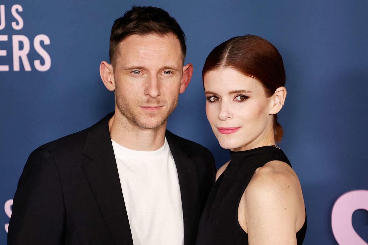 <p>MICHAEL TRAN/AFP/Getty</p> Kate Mara and Jamie Bell arrive for the Los Angeles special screening of "All of Us Strangers" on December 9, 2023.
