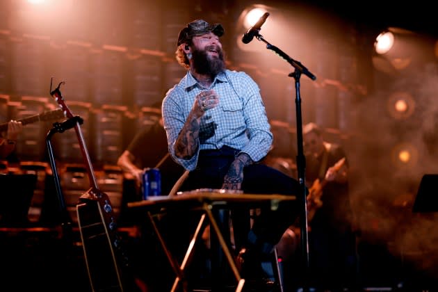 Post Malone performing at for Bud Light's "A Night In Nashville" concert in July 2024. - Credit: Jason Kempin/Getty Images