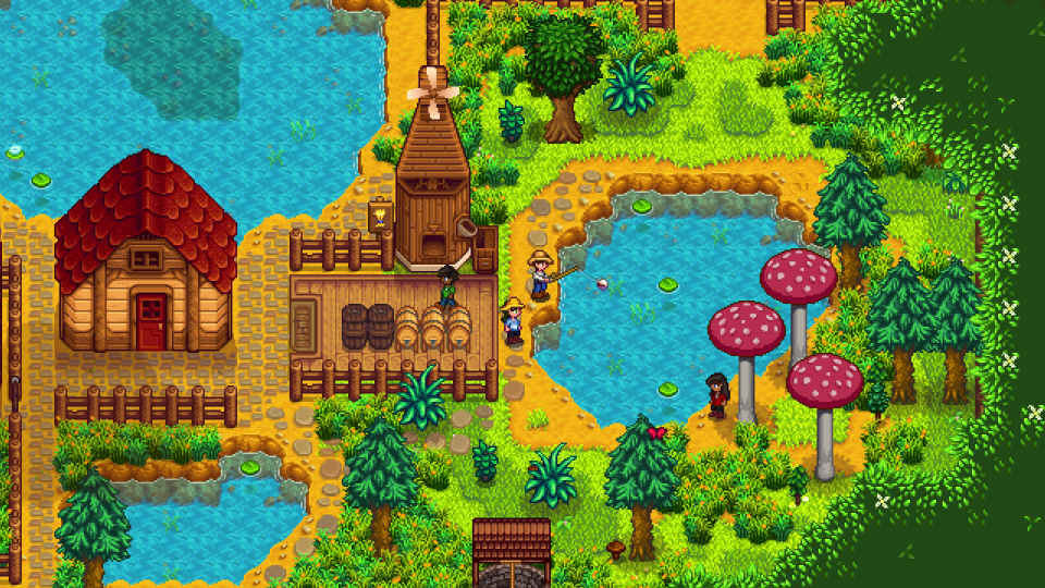 Stardew Valley allows you to catch dozens of varieties of fish at specific times and locations. <em>Credit: ConcernedApe</em>