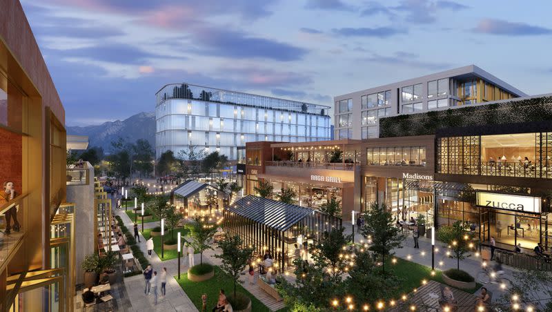 Phase I development plans of The Point Mountain Development are pictured in this artist rendering image.