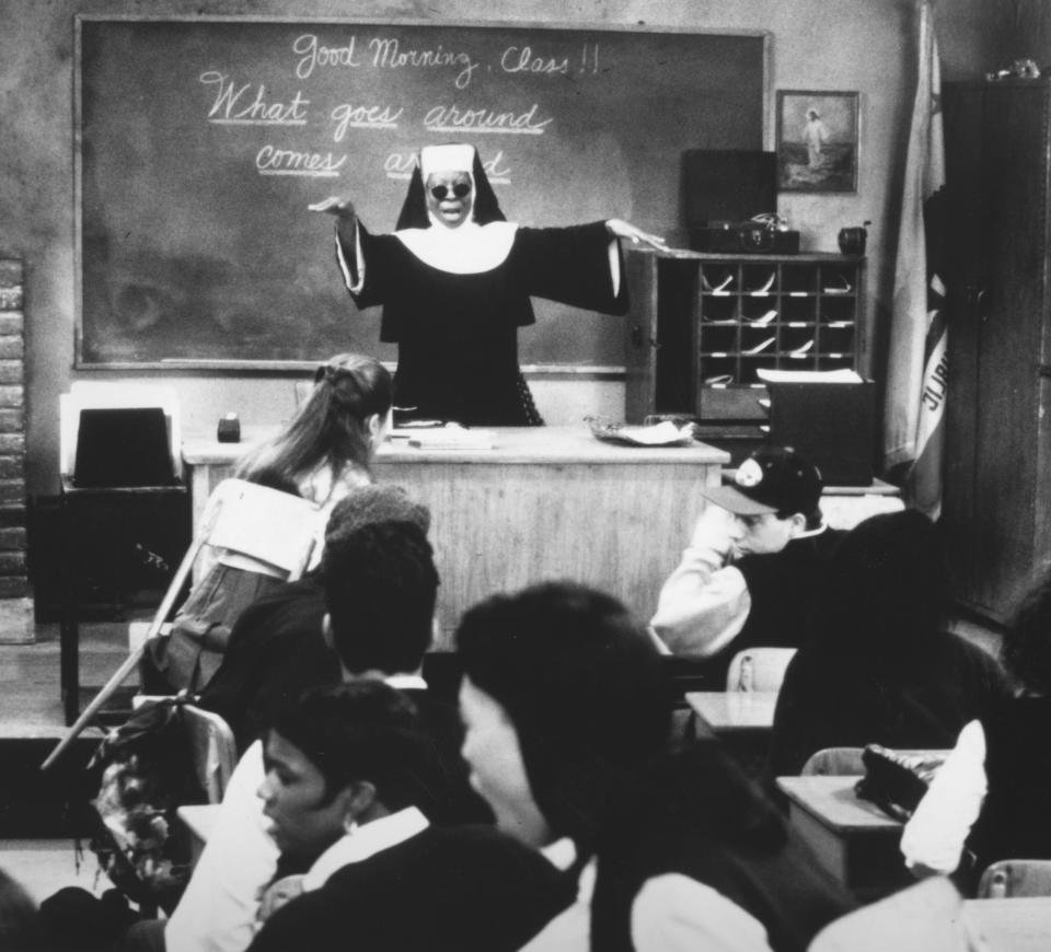 Whoopi Goldberg on the set of "Sister Act 2" in 1993. (Photo: Afro Newspaper/Gado via Getty Images)