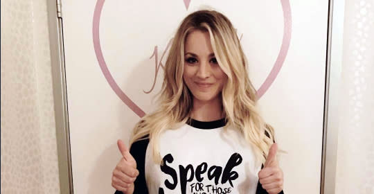 Kaley Cuoco is a huge animal lover. (Photo: Instagram)