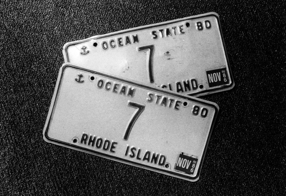 In 1986, Carmine Carcieri, a distant relative of future Gov. Donald Carcieri, paid Joseph McDevitt $25,000 to surrender Plate 7 to the Division of Motor Vehicles. Carcieri then made a special application to the DMV and got the plates.  [Journal files]