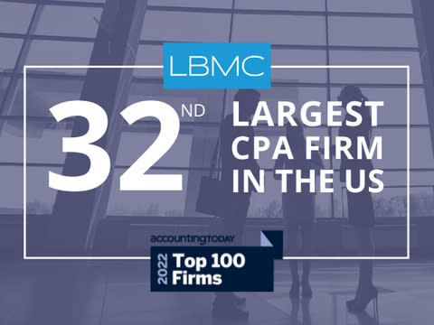 Accounting Today Names LBMC Top 32 Firm in Nation, Top Regional Firm for 2022