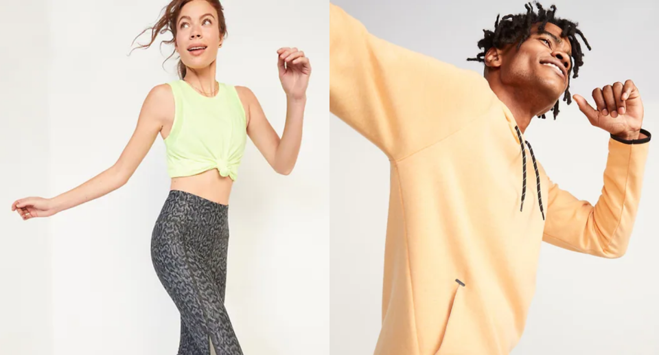 Don't miss out on half-price activewear with Old Navy Canada's latest flash sale. Images via Instagram/OldNavy.