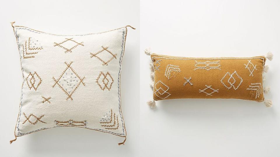 Joanna Gaines collaborated with Anthropologie on these cute throw pillows.