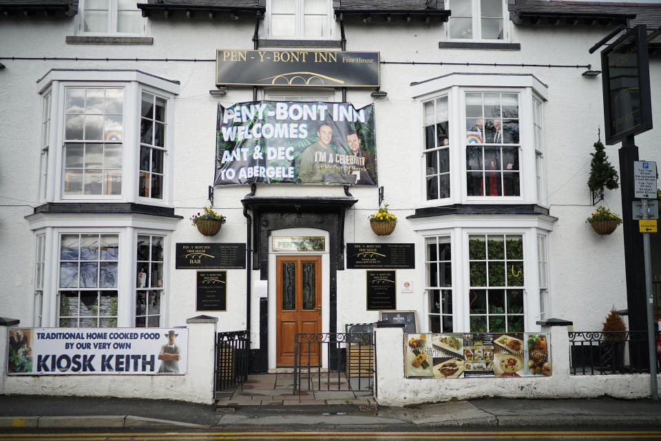 Many businesses in Abergele have shown their support. (Photo by Christopher Furlong/Getty Images)