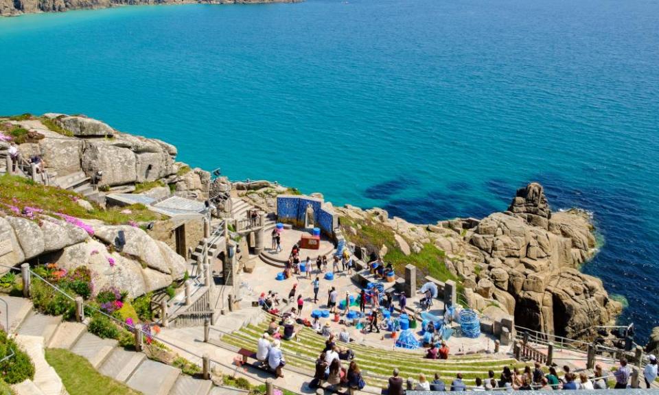 The Minack Theatre overlooking the sea