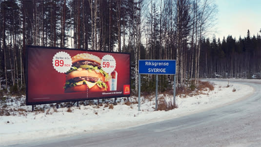 Billboard advertising: McDonald's