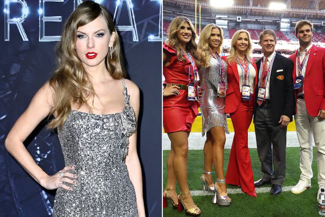 <p>Getty</p> Taylor Swift; the Hunt family, who owns the Kansas City Chiefs.